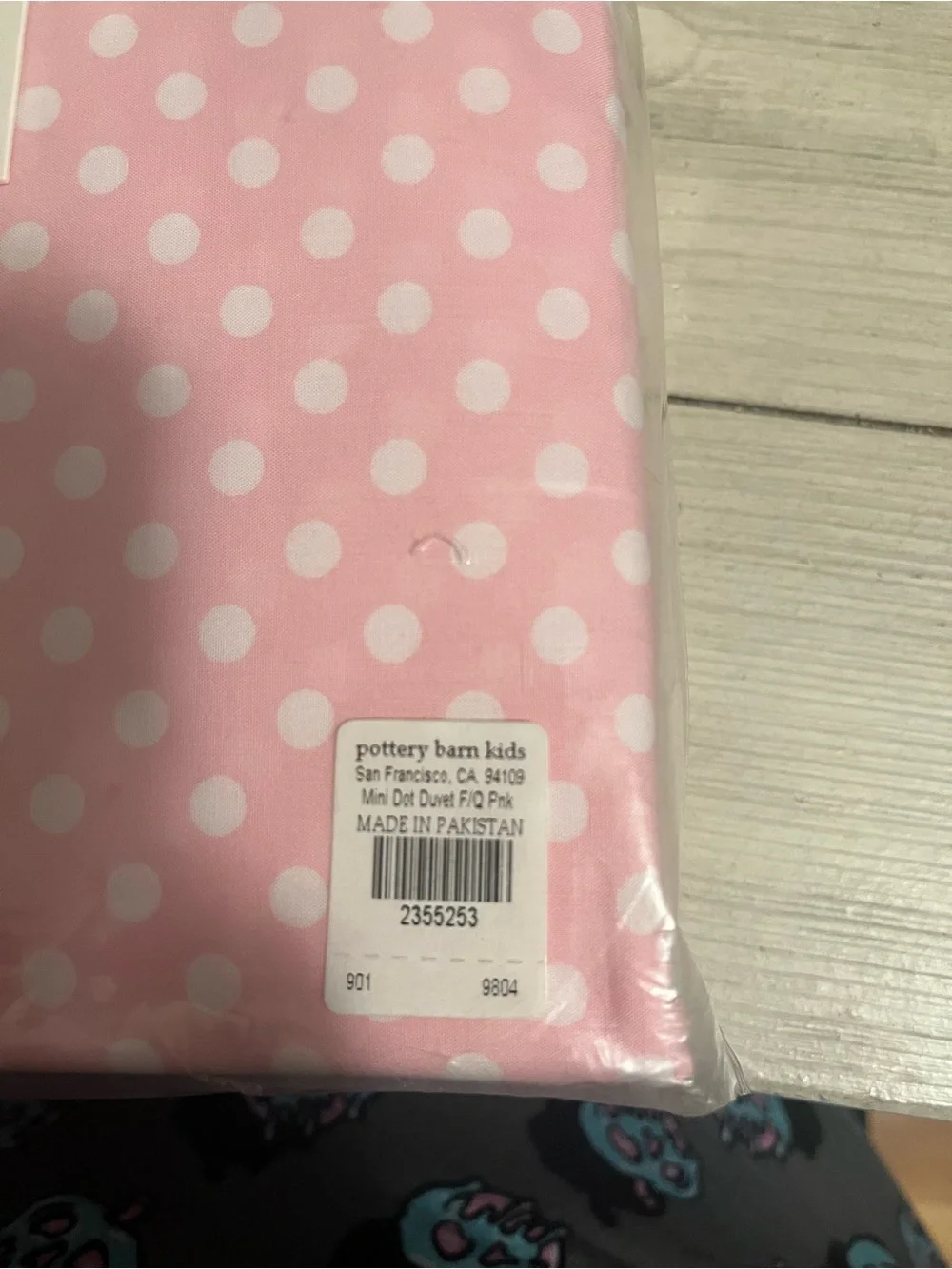 Pottery Barn Kids Light Pink Polka Dot Duvet Cover